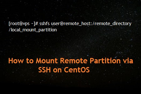 How to Mount Remote Partition via SSH on CentOS