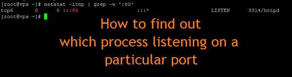 How to find out which process listening on a particular port